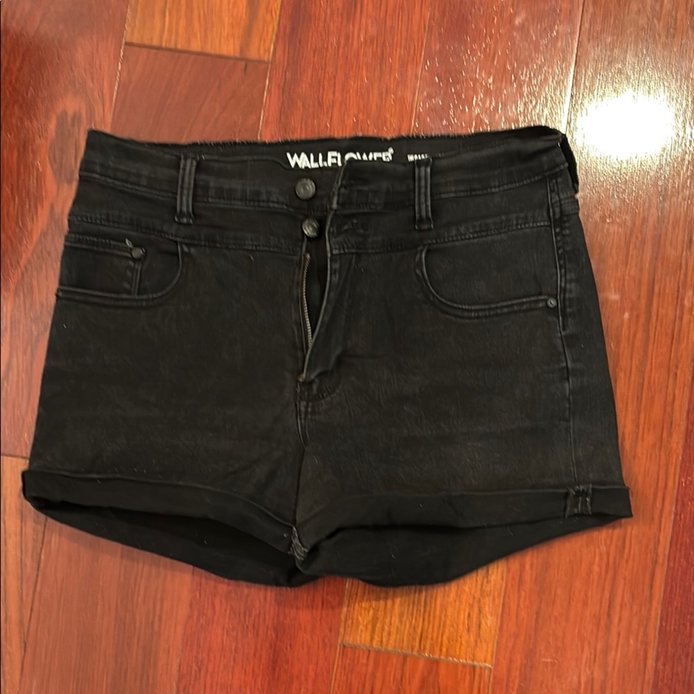 Wallflower High Waist Black Shorts